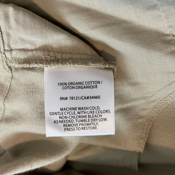 Eileen Fisher beige tan cotton capris casual pants size M - Picture 9 of 11